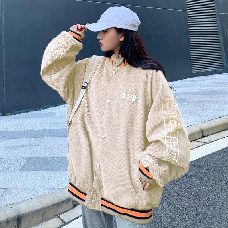 Áo Khoác Bomber Nam Nữ - Áo Khoác Kaki Unisex EOHFFRU Vải Nhung Siêu Hot - LP.STORE
