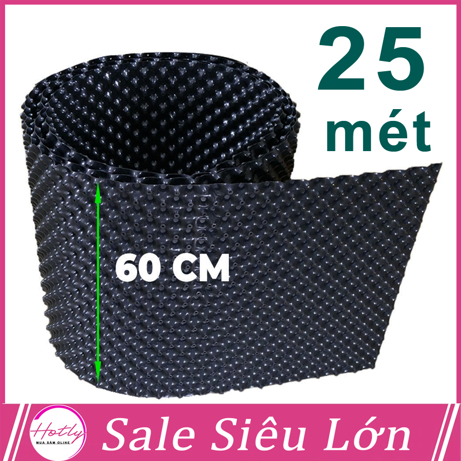 25 MÉT Bầu ươm cây V6 CAO 60CM dày 6mm, cắt theo mét dài khách đặt, tặng ốc vít-77903