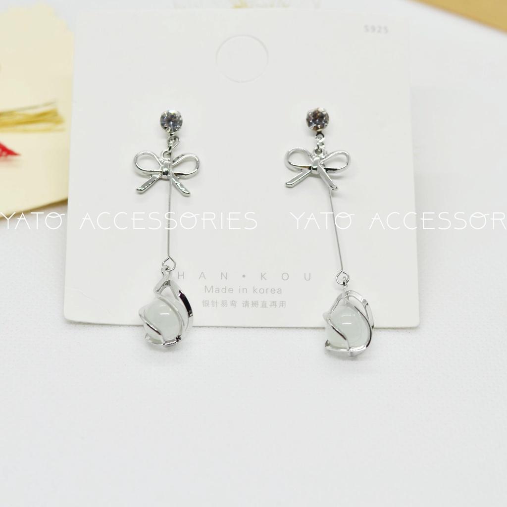 BÔNG TAI BẠC S925 hình giọt nước thời trang Hàn Quốc sang trọng