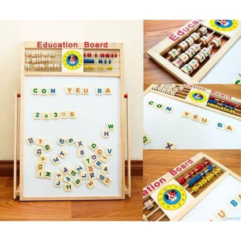 Bảng học 2 mặt cho bé bảng education có nam châm