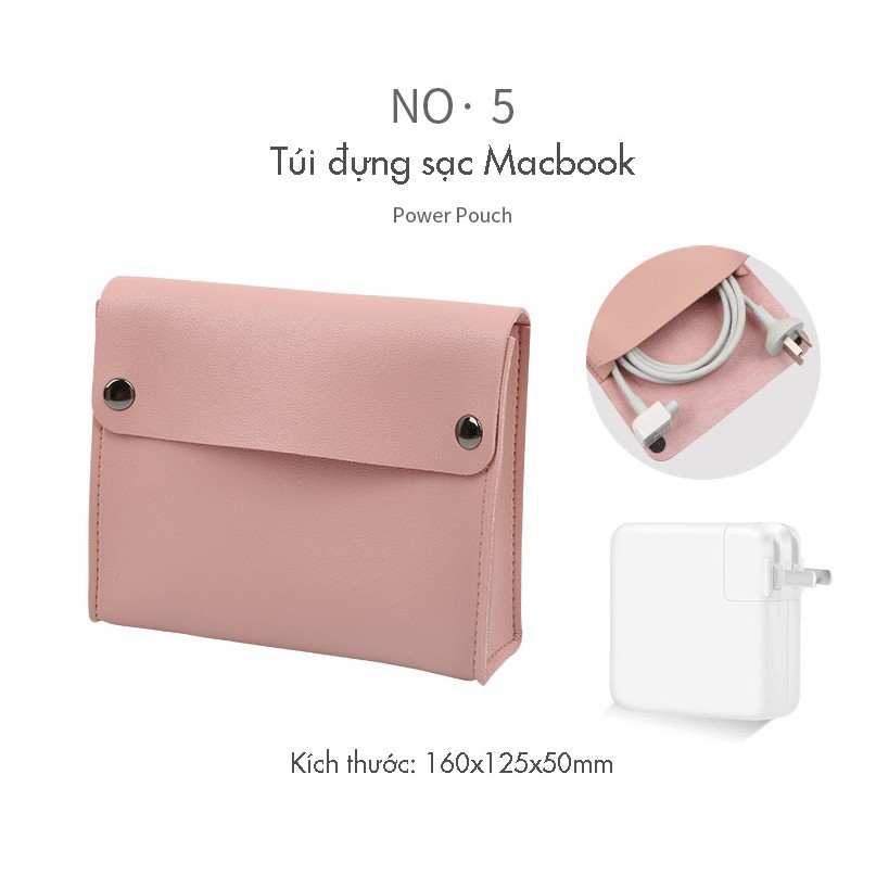 Bộ Bao Da Bảo Vệ MacBook và Phụ Kiện 5 trong 1