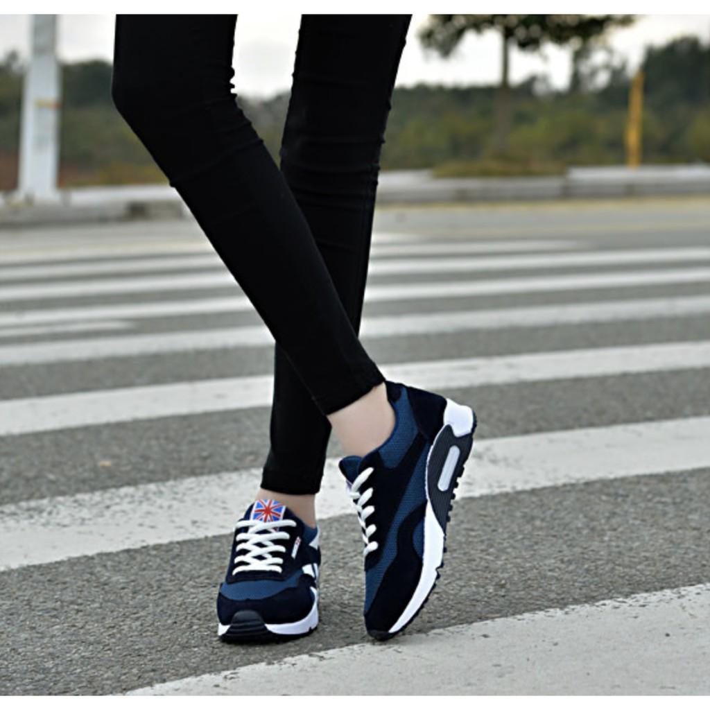 Giày thể thao nữ Sneaker độn đế răng cưa Cờ USA