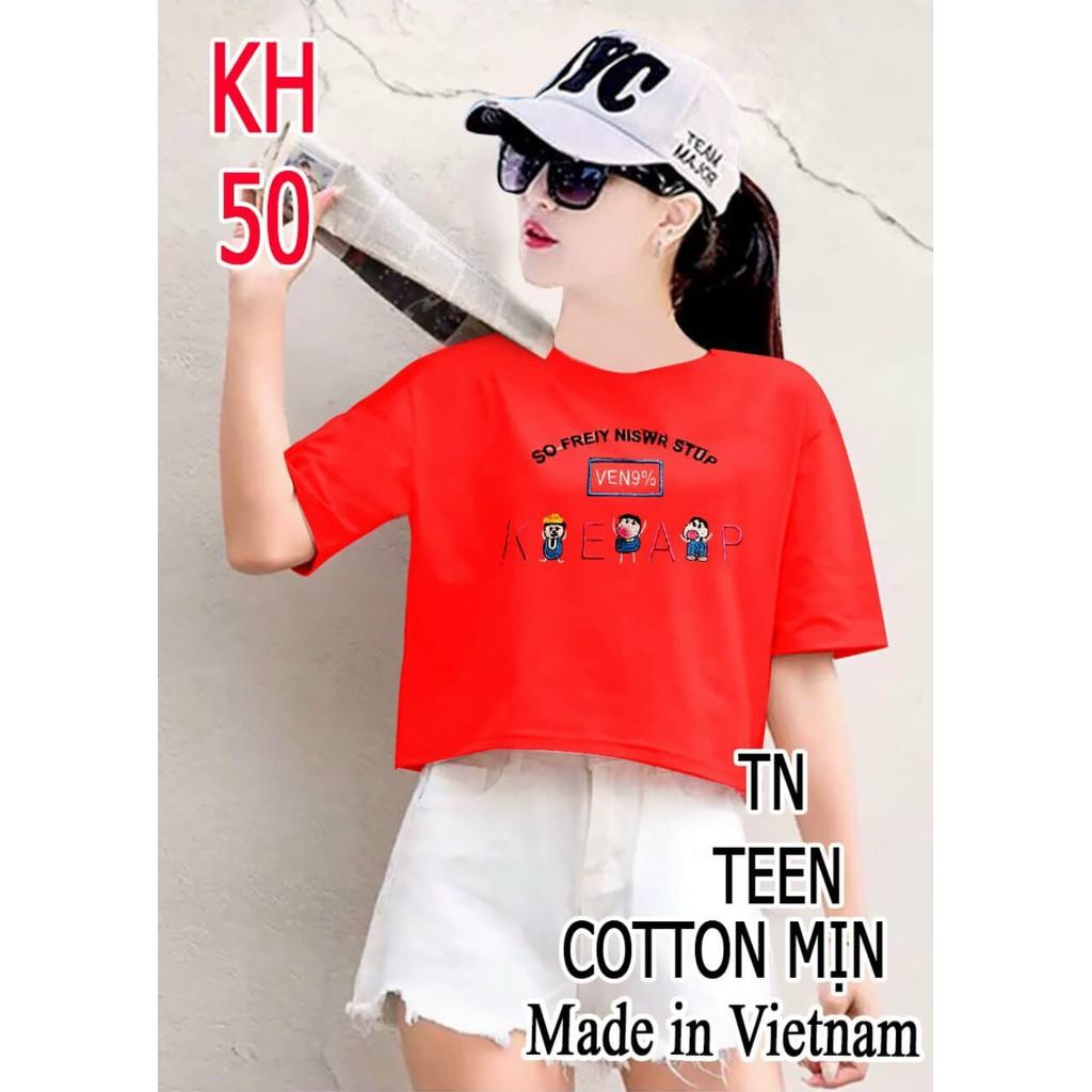 ÁO THUN CROPTOP PHOM RỘNG CO GIÃN SHOP PHƯƠNG CHÂU