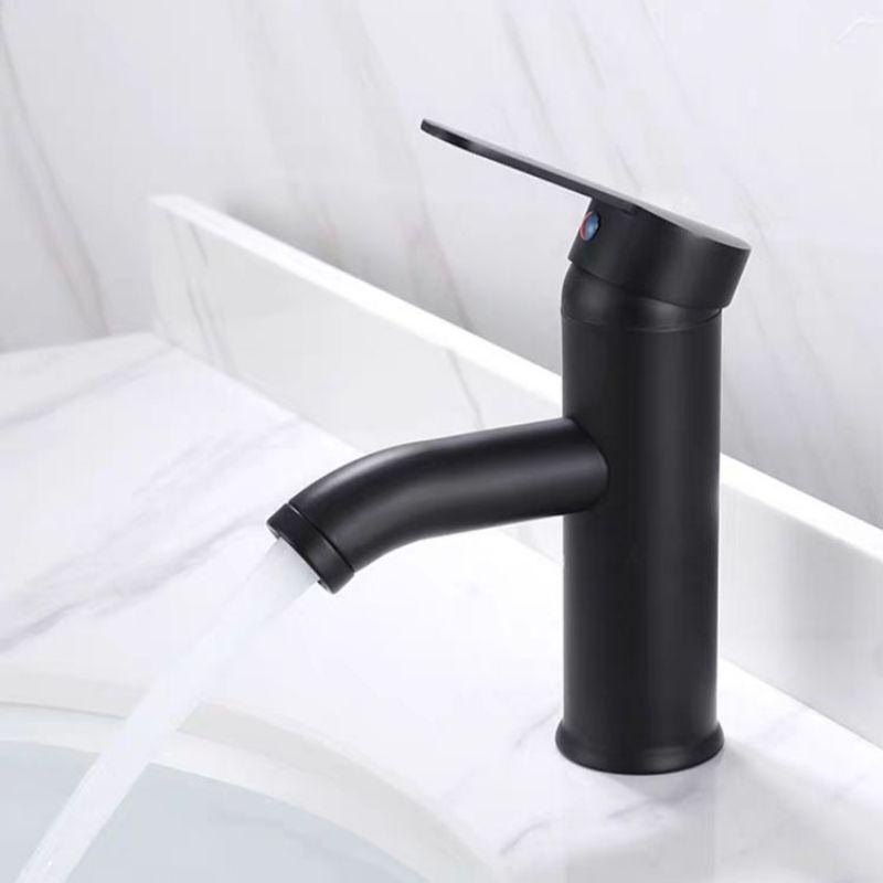 Vòi lavabo nóng lạnh mạ tĩnh điện đen