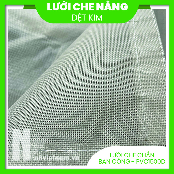 Lưới PVC chắn bụi, che ban công, chắn côn trùng - Kích thước 2M x 1M - Màu Xám