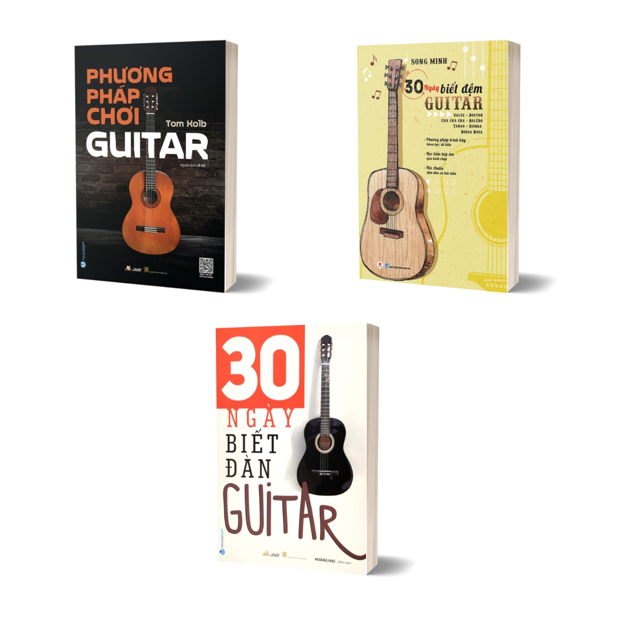 Combo Phương Pháp Chơi Guitar + 30 Ngày Biết Đàn Guitar + 30 Ngày Biết Đệm Guitar