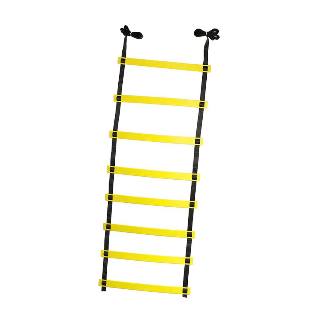 Agility Ladder- 8 Adjustable Rungs Fitness Speed Training Equipment with Carry Pouch Bag- Fit for Adults/Kids/Athletic Football Training