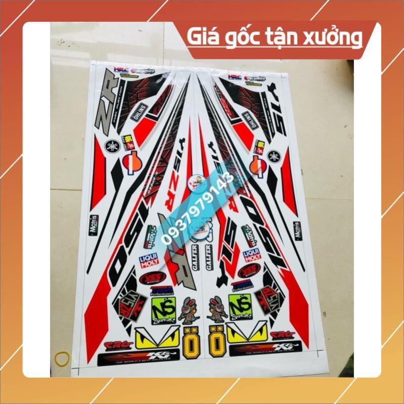 #Tem rời #exciter 150 trắng đỏ đen 3 lớp ko bay màu