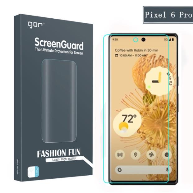 Bộ 2 miếng dán cường lực dẻo 3D GOR cho Google Pixel 6 Pro Hàng nhập khẩu