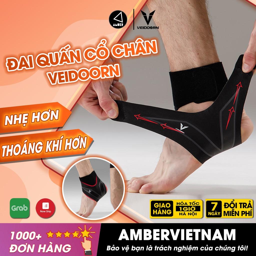 Đai Bảo Vệ Cổ Chân Veidoorn Có Đai Trợ Lực Tập Gym, Đai Bó Cổ Chân Bảo Vệ Mắt Cá (1 Đôi)