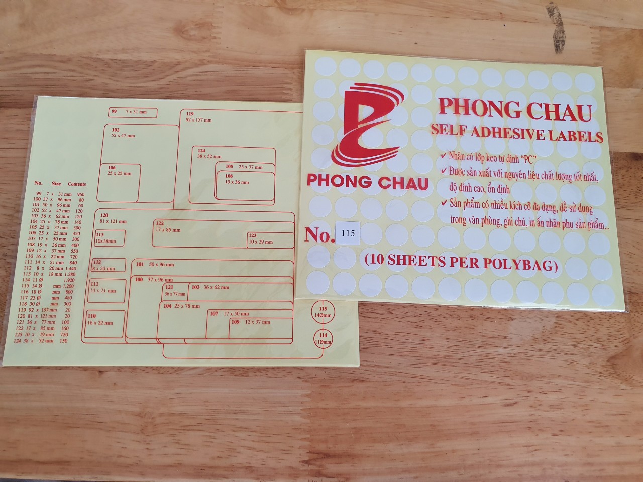 Decal nhãn Pc No.115
