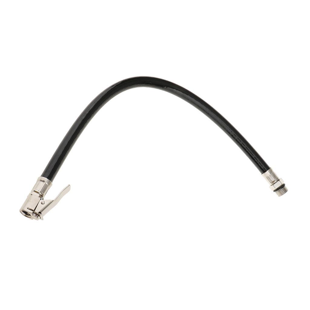 2X Car 23cm Tyre Inflator Hose Adapter Extension for Bicycles Motorbikes Pump