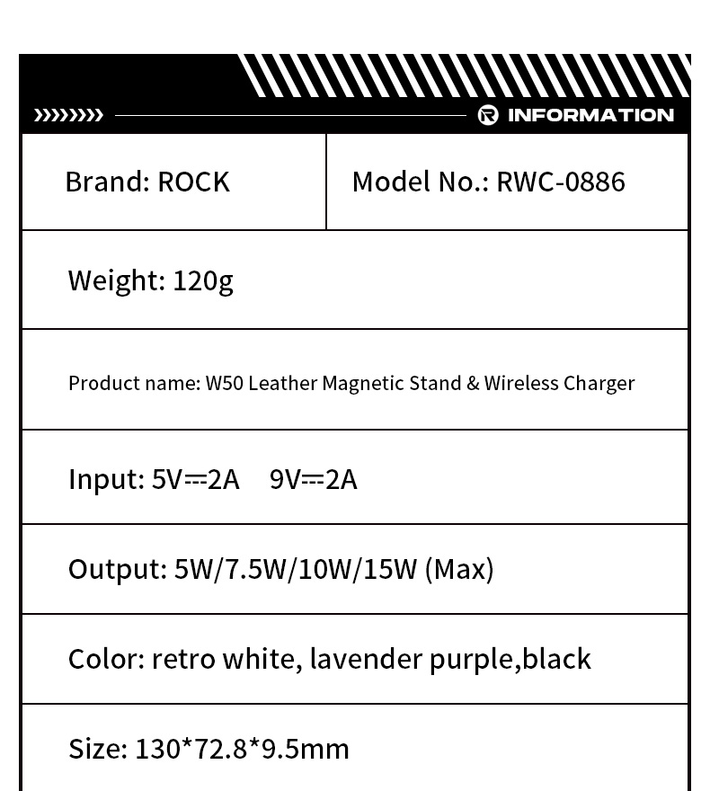 Đế sạc không dây kiêm giá đỡ điện thoại Rockspace W50 sạc max 15W - Hàng chính hãng bảo hành 12 tháng