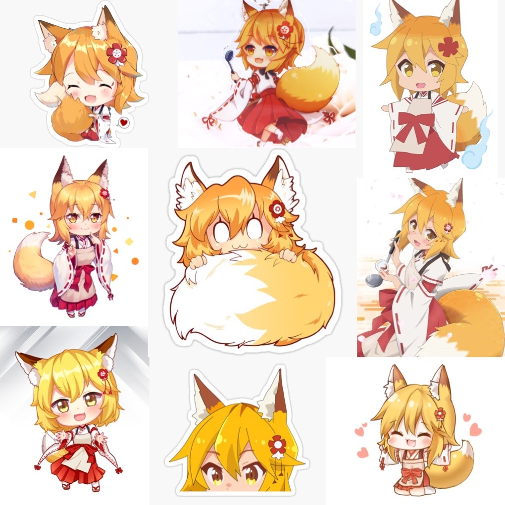 Ảnh Sticker Senko-san 30-60 cái ép lụa khác nhau/ hình dán senko-san