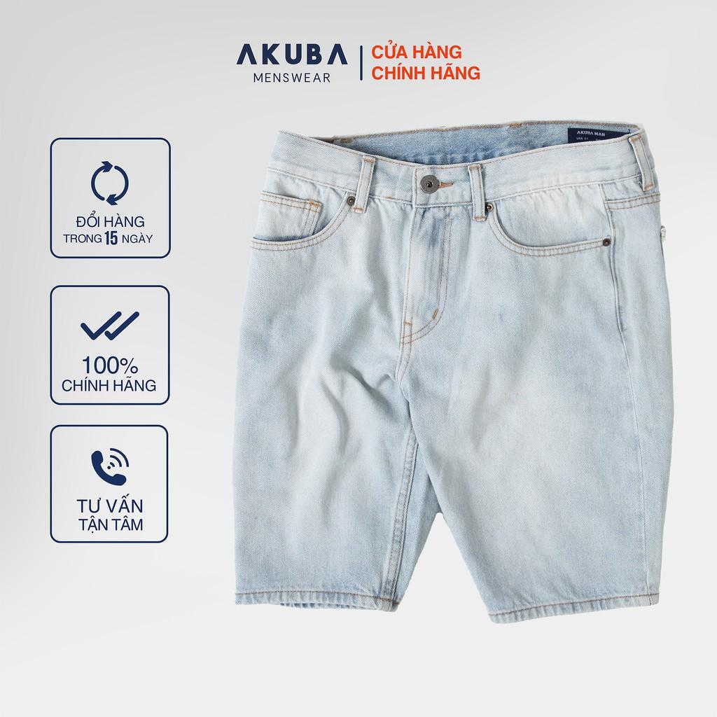 Quần Short Jean Nam Basic AKUBA - Form Skinny | 01D19129