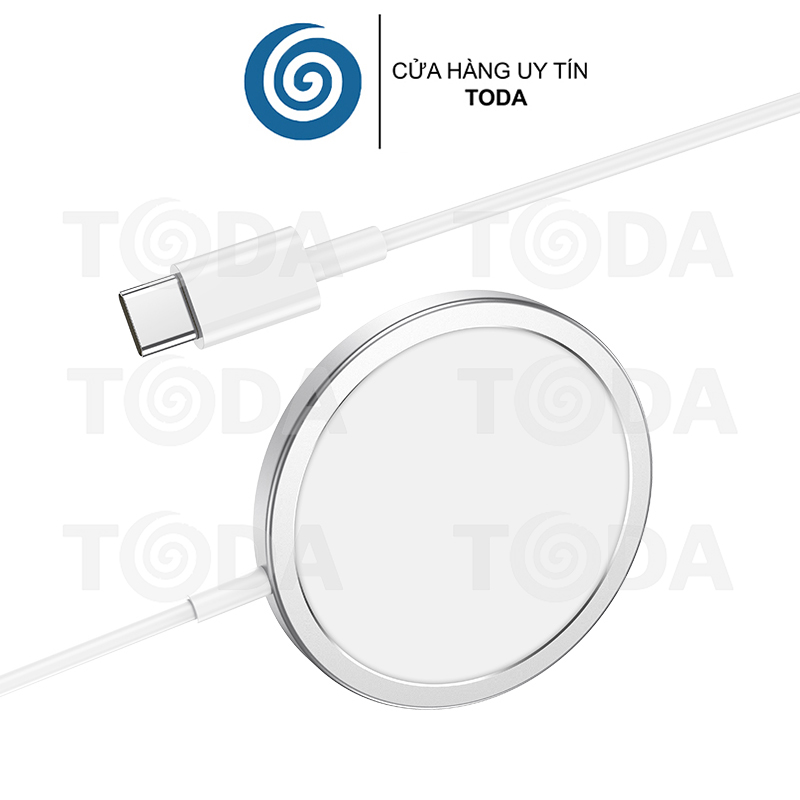 Cáp Sạc Đế Sạc Kim Loại Không Dây Từ Tính 15W cho iPhone / Samsung / Airpods 1,2,3 / Airpods Pro 1,2 - Hàng Nhập Khẩu