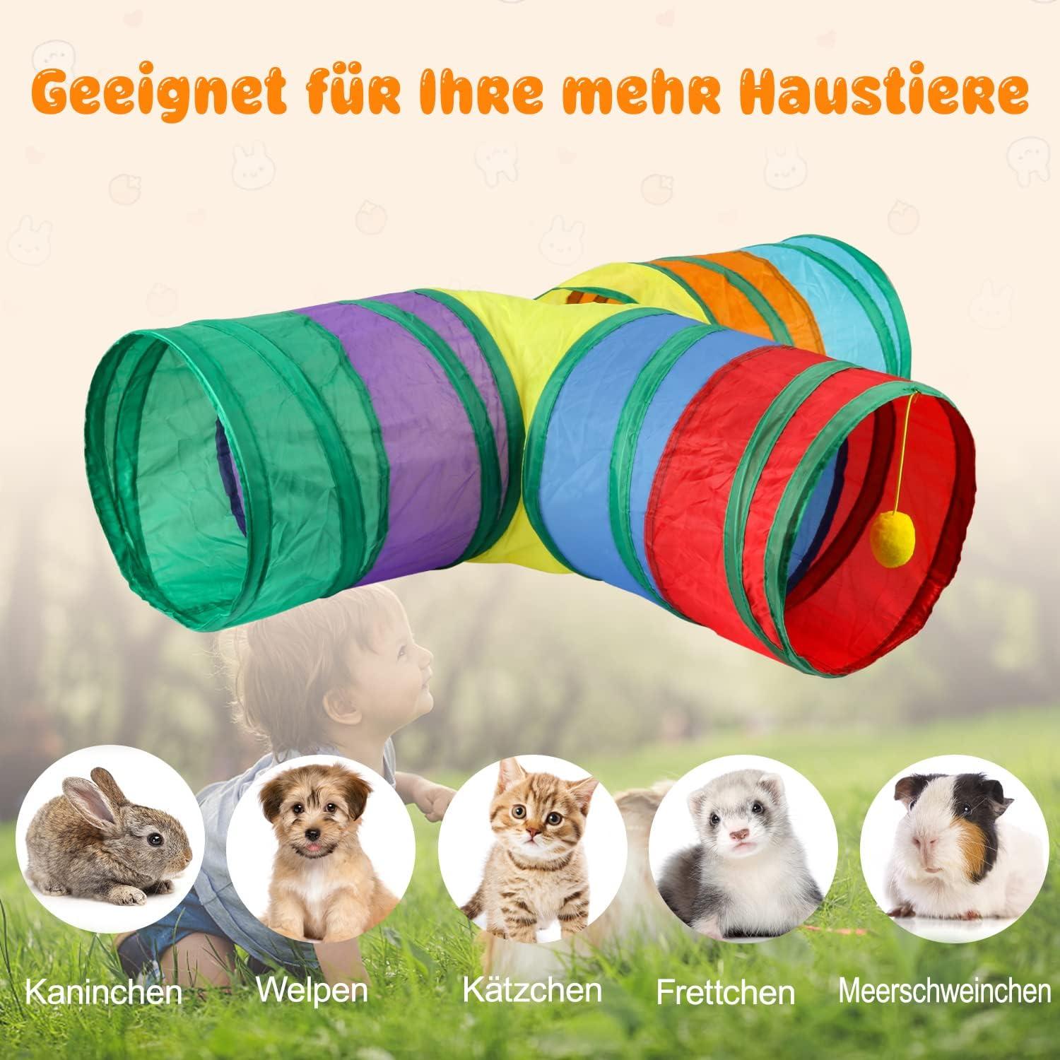 Đường Hầm Thỏ Có Thể Gập Lại Nơi Trốn Ẩn 3 Chiều Của Thỏ Đồ Chơi Nhỏ Đường Hầm Hoạt Động Động Vật Cho Thỏ Lùn Thỏ Chuột Lang Mèo Có Bóng