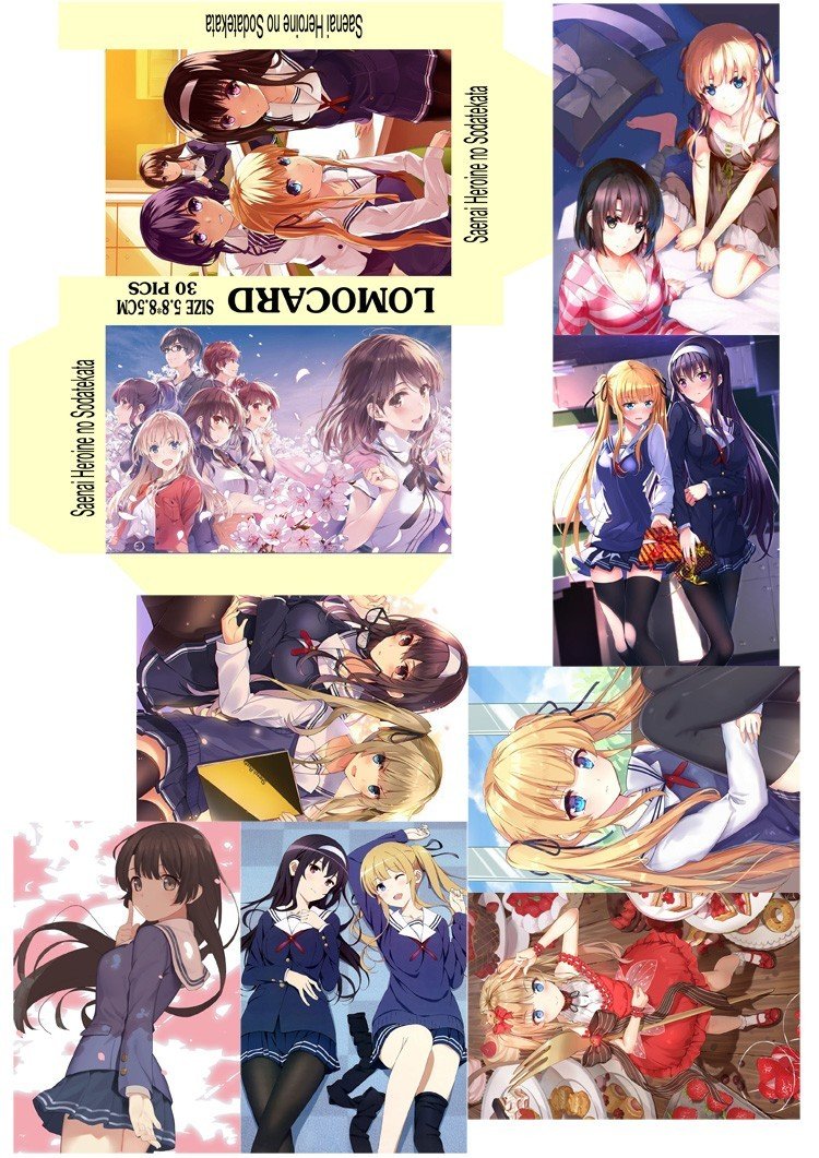 Bộ lomo card Saenai Heroine no Sodatekata 30 ảnh khác nhau/ hộp Thẻ card Saenai Heroine no Sodatekata