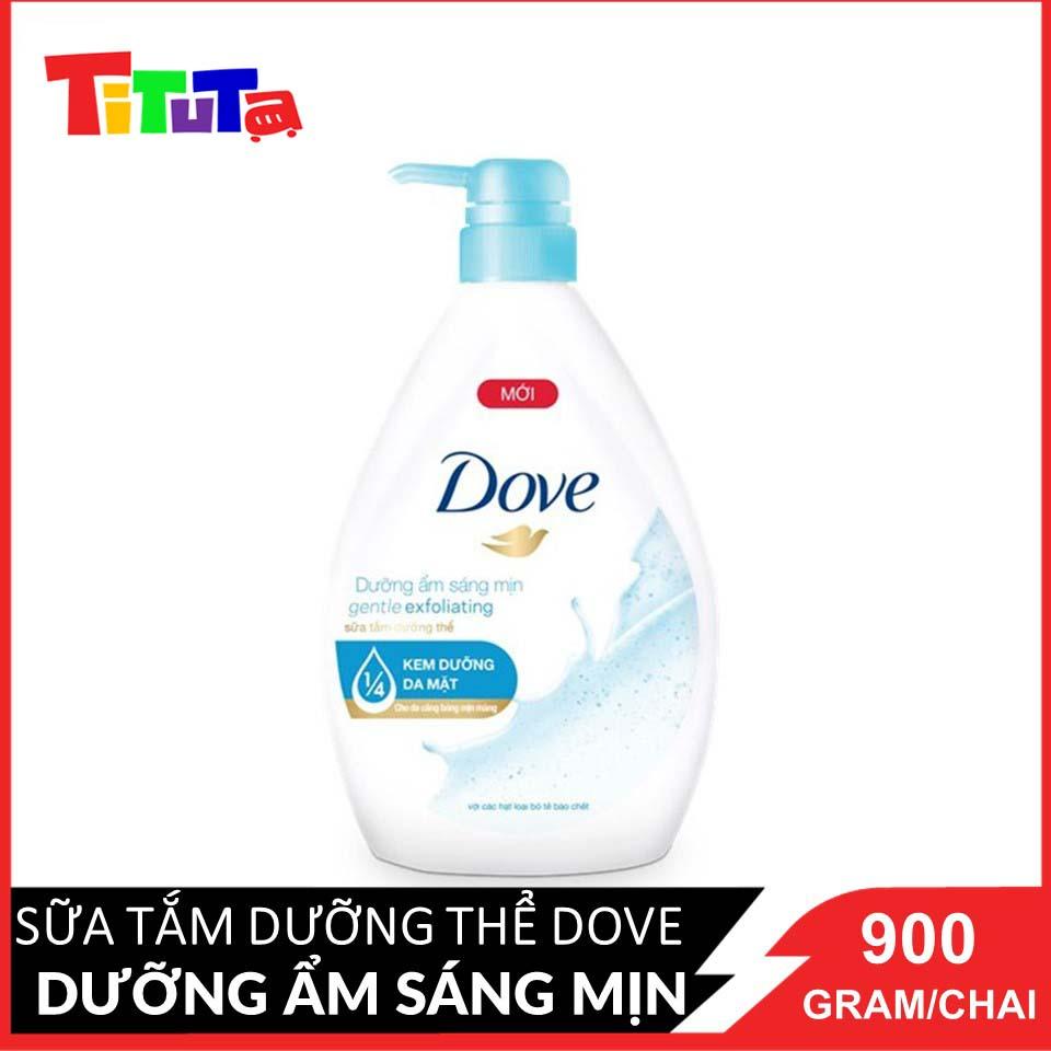 Sữa Tắm Dưỡng Thể Dove Dưỡng ẩm sáng mịn ( 1/4 kem dưỡng da mặt ) 900g