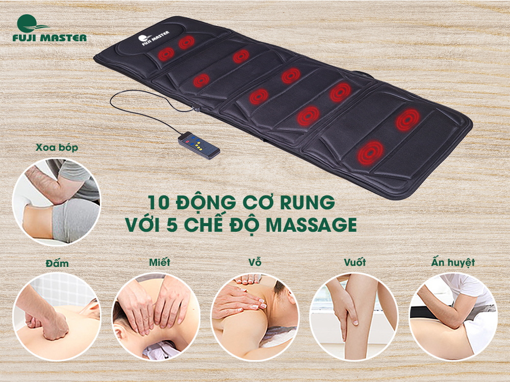 Nệm massage toàn thân Fuji Master FJM-2622 - Hàng chính hãng