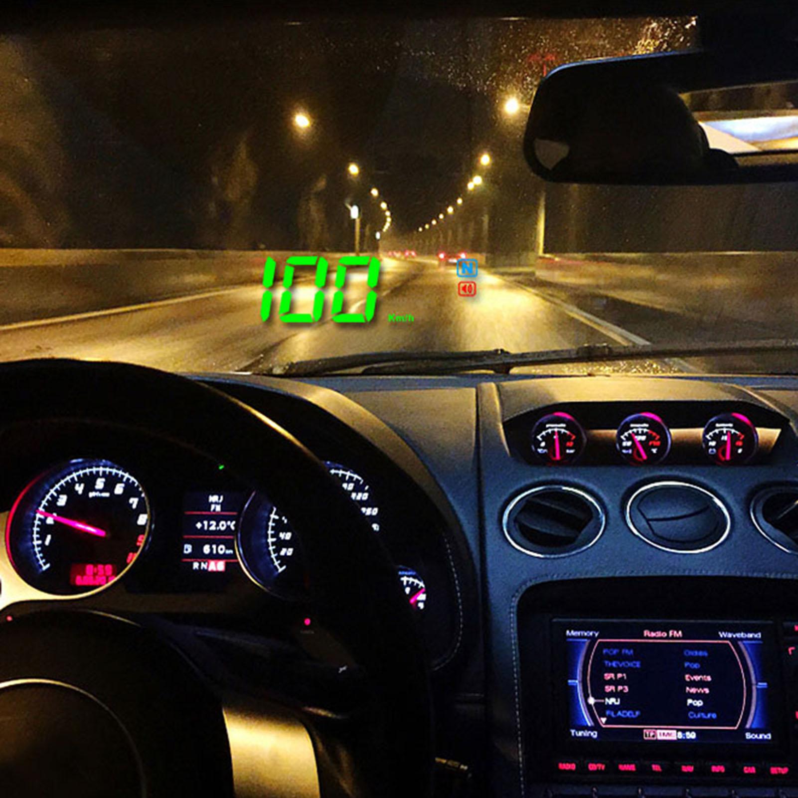 Universal HUD Head Up Display GPS Digital Speedometer with MPH for Cars Odometer Speed