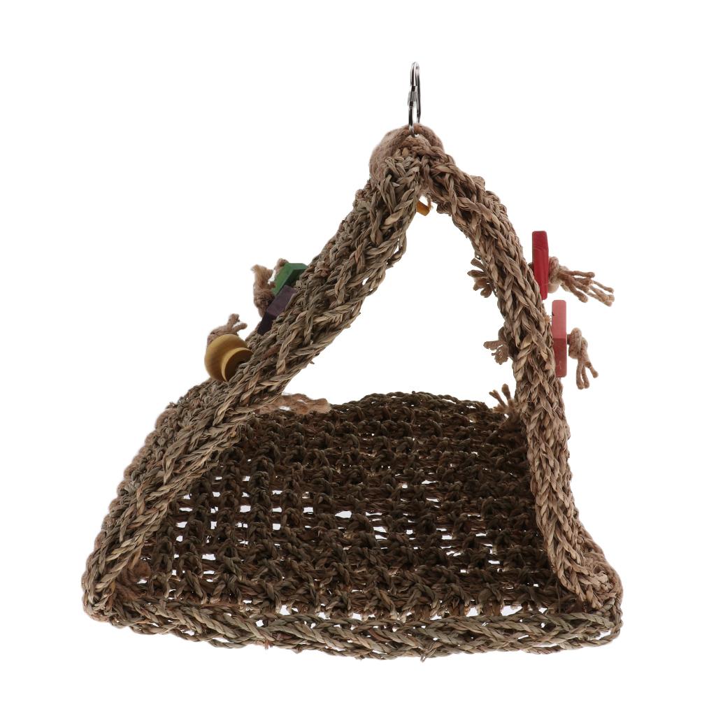Bird Hammock Hanging Snuggle Cave Hamster Hut Bird Parrot Hideaway Toys S