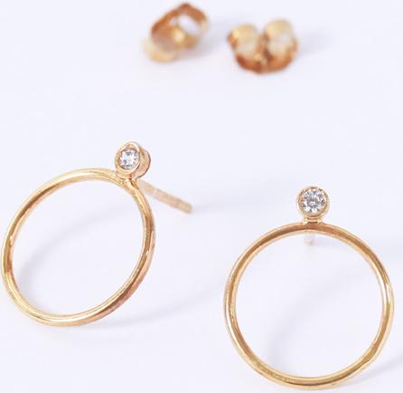 Bông tai tròn bạc đính đá Cz đẹp chất lượng TPHCM Gix Jewel BT03
