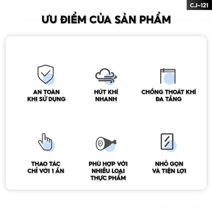 Máy Hút Chân Không Dành Cho Túi Thực Phẩm Mini Cầm Tay Gia Dụng Thông Minh Tiện Lợi CJ-121