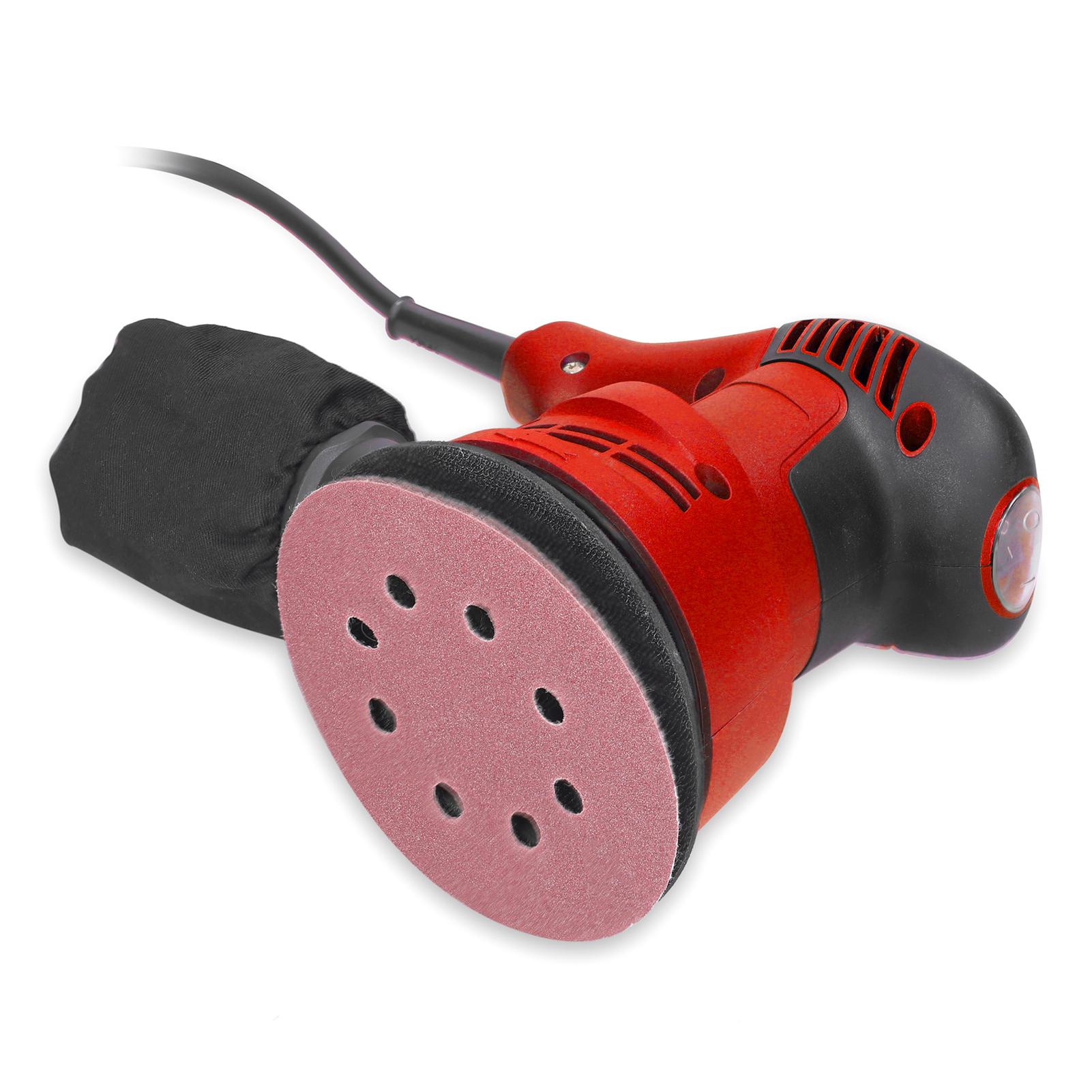 300W Máy Chà Nhám Lập Dị Điện Cầm Tay Tấm Chà Nhám 5 Inch 125Mm Máy Đánh Bóng Điện Chế Biến Gỗ Nội Thất Máy Đánh Bóng Ô Tô Có Hộp Đựng Bụi 6 Tốc Độ Điều Chỉnh