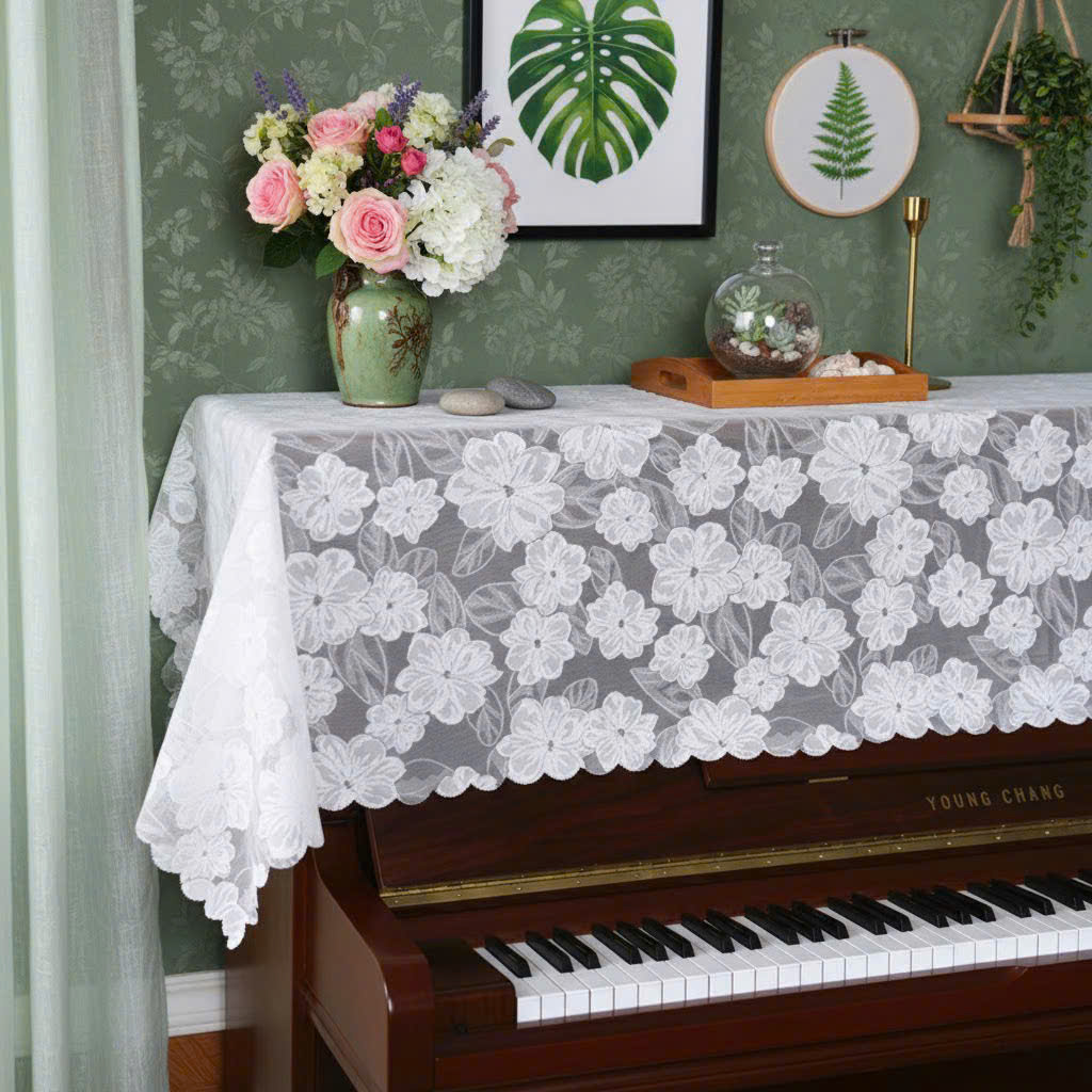 Khăn phủ đàn piano cơ đàn piano điện tử 88 phím cổ điển sang trọng trang trí noel giáng sinh Tết năm mới sinh nhật - Hàng chính hãng