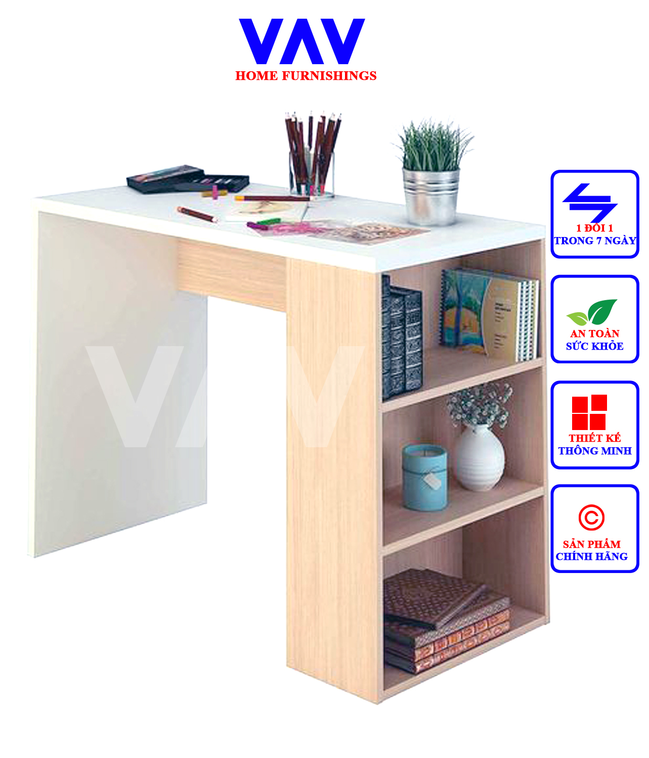 SNADDOR, Bàn làm việc gỗ, bàn học gỗ chất lượng cao. Chính hãng VAV