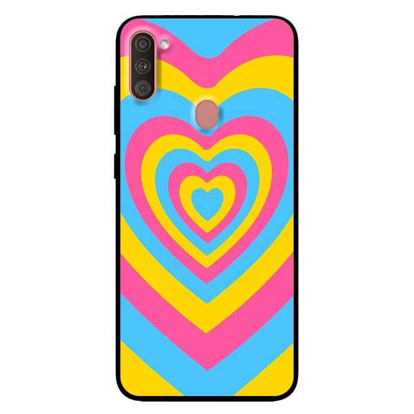 Ốp lưng dành cho Samsung Galaxy A11 - Tim Cầu Vồng