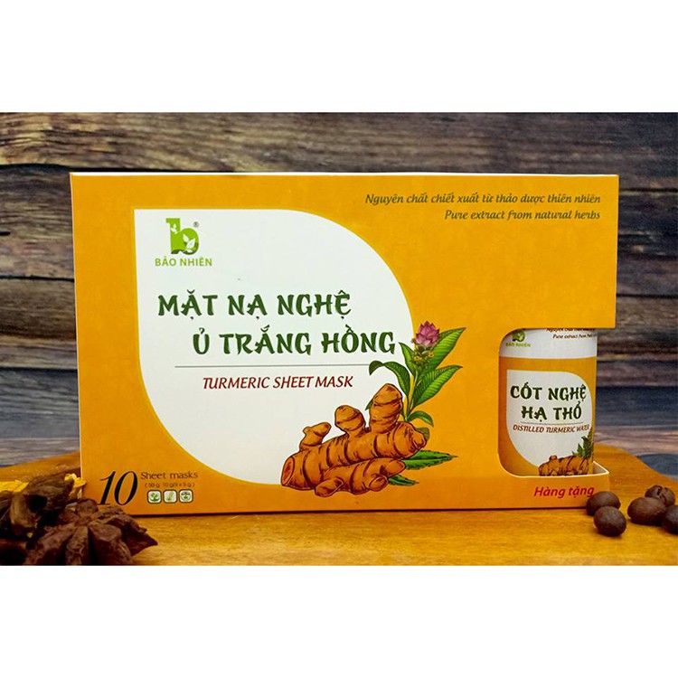 Mặt Nạ Nghệ Ủ Bảo Nhiên 50g giúp giảm mụn, hết thâm sạm, da trắng hồng, mịn màng