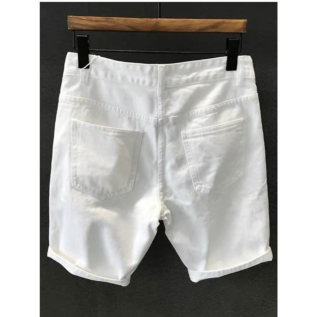QUẦN SHORT JEAN NAM, QUẦN BÒ NGỐ NAM MÀU TRƠN CAO CẤP