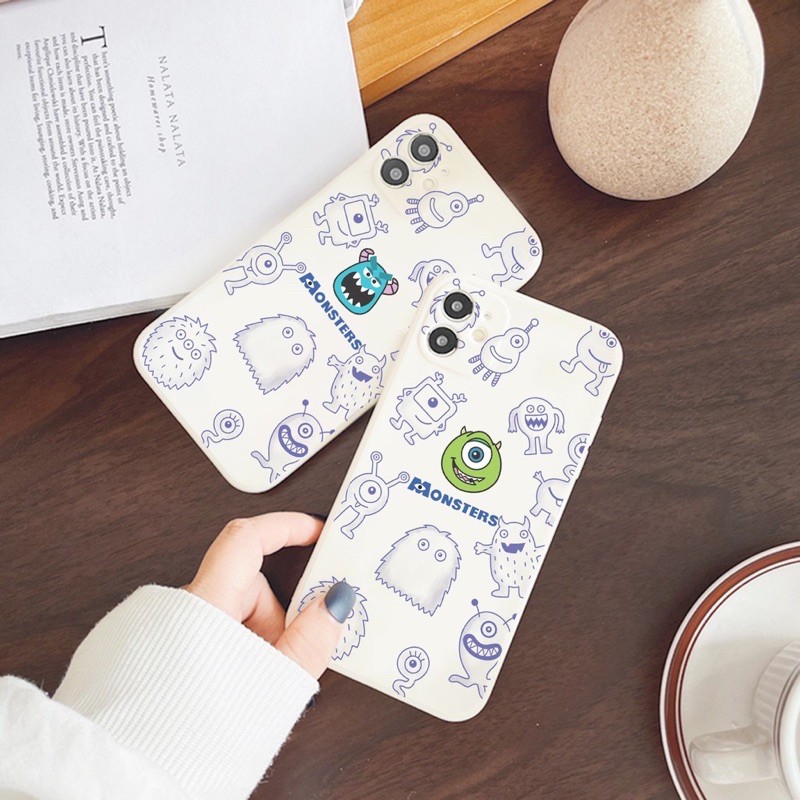 Ốp Lưng Cạnh Vuông Mini Monster Kem Dành Cho iPhone 6 / 6 Plus / 7 / 7 Plus / 8 / 8 Plus / X / Xs / Xs Max / 11 / 11 Pro / 11 Pro Max / 12 / 12 Pro / 12 Pro Max