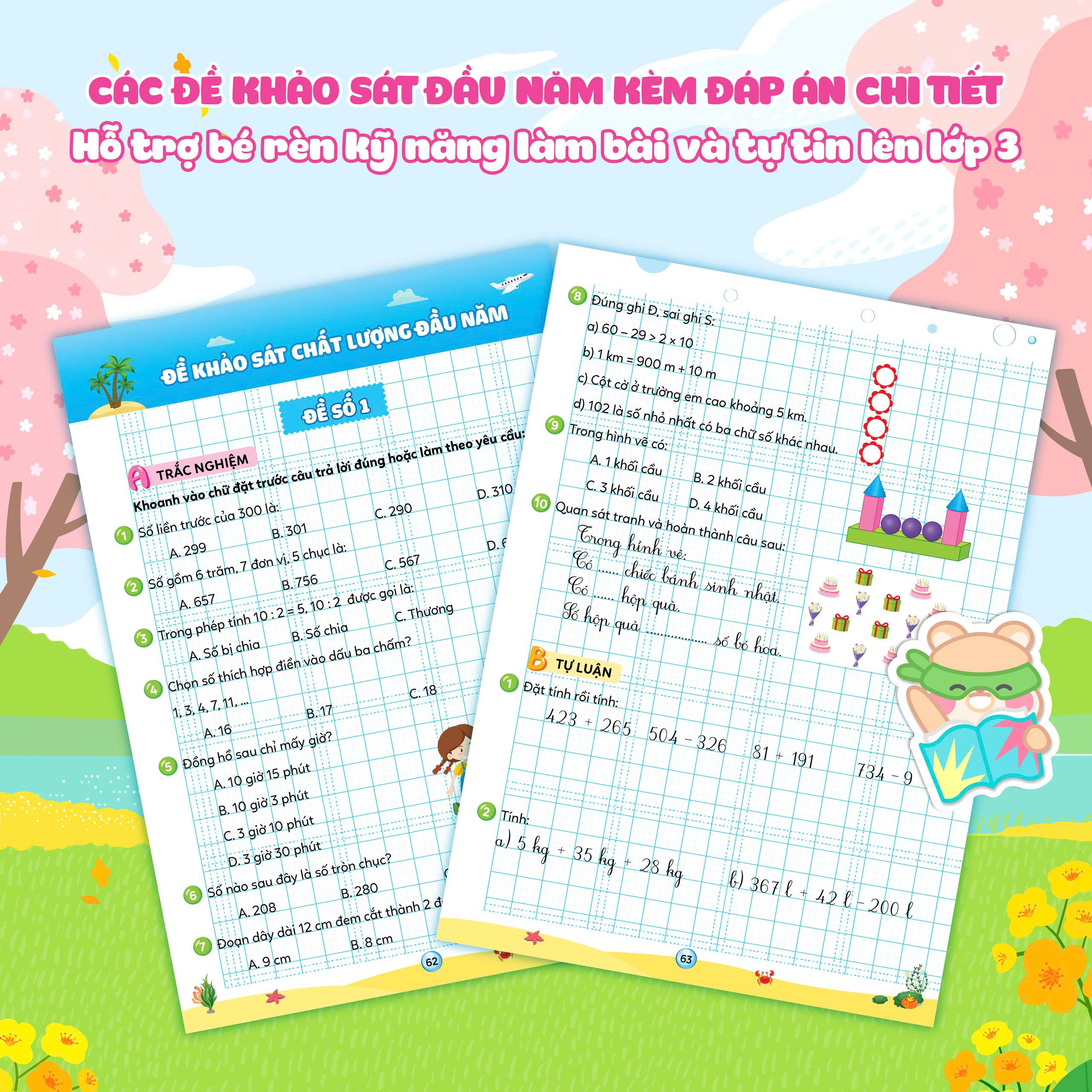 Sách Vở Ôn Hè Toán Lớp 2 - Dành Cho Học Sinh Lớp 2 Lên Lớp 3 (Theo Chương Trình SGK Mới Nhất)