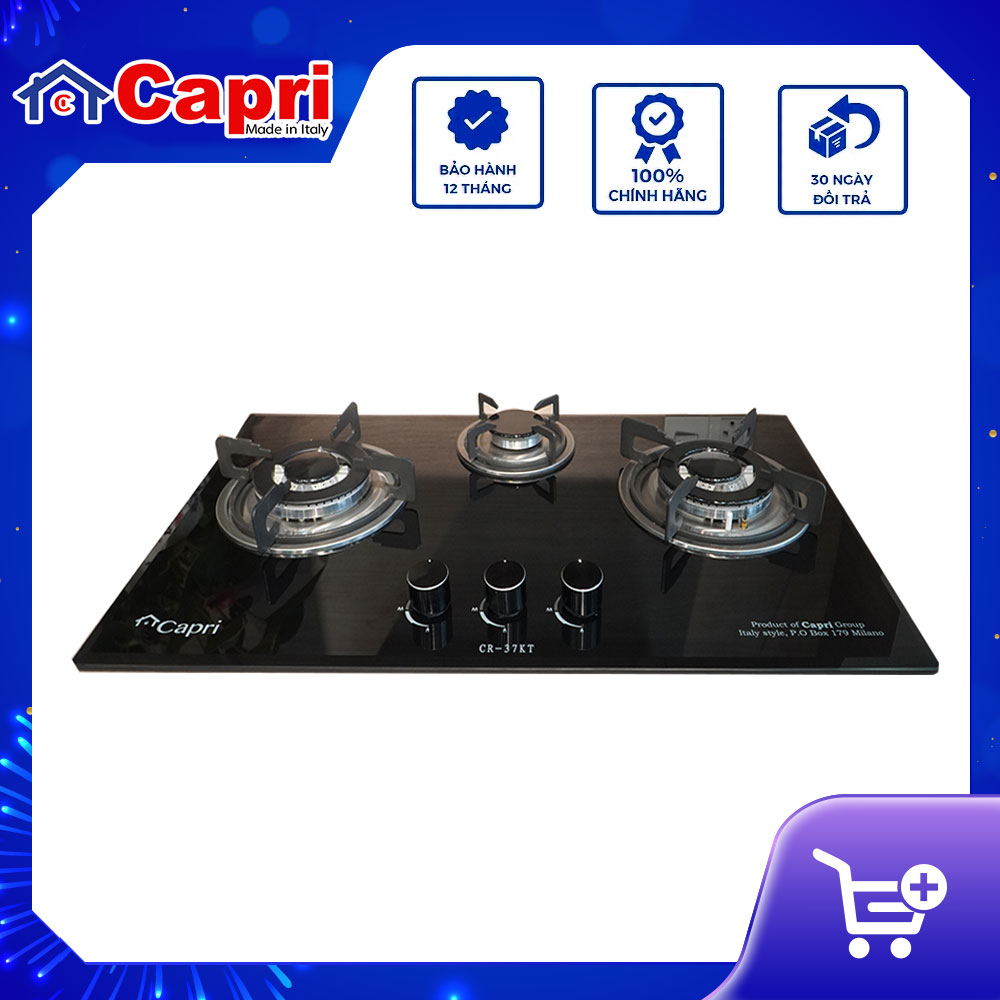 Bếp gas âm 3 lò Capri CR-37KT | Hàng chính hãng