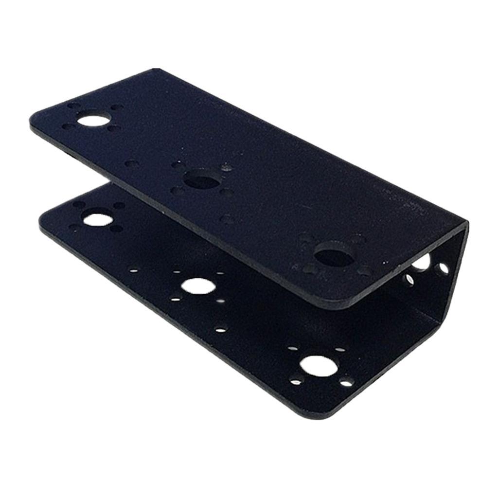 2Pcs Black Metal U-Shaped and L-Shaped Beam Bracket for Robot Arm / Humanoid Robot / Servo
