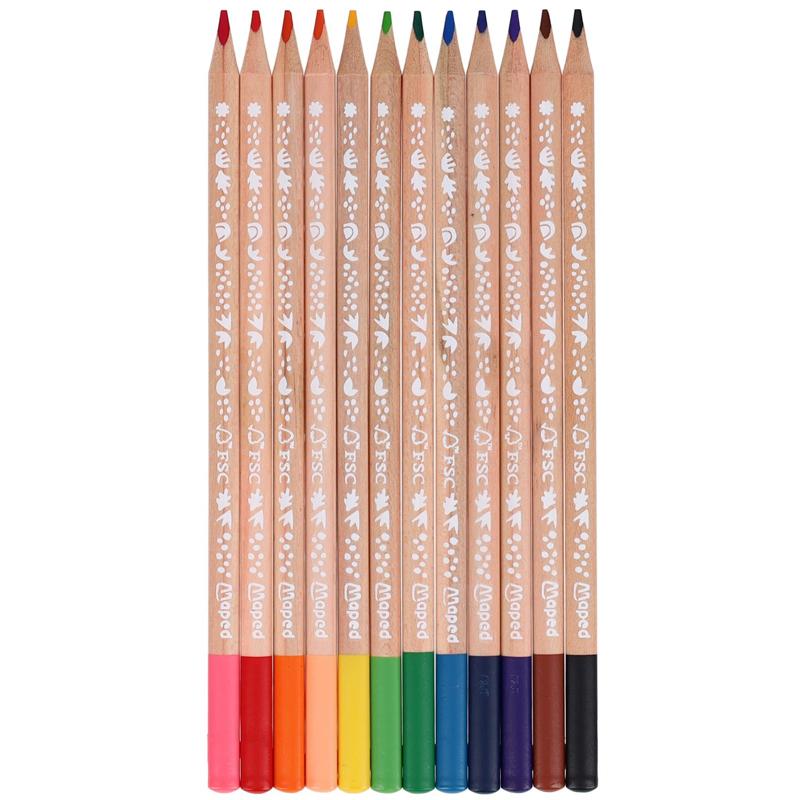 Hộp 12 Chì Màu Smiling Planet - Maped 831800FC