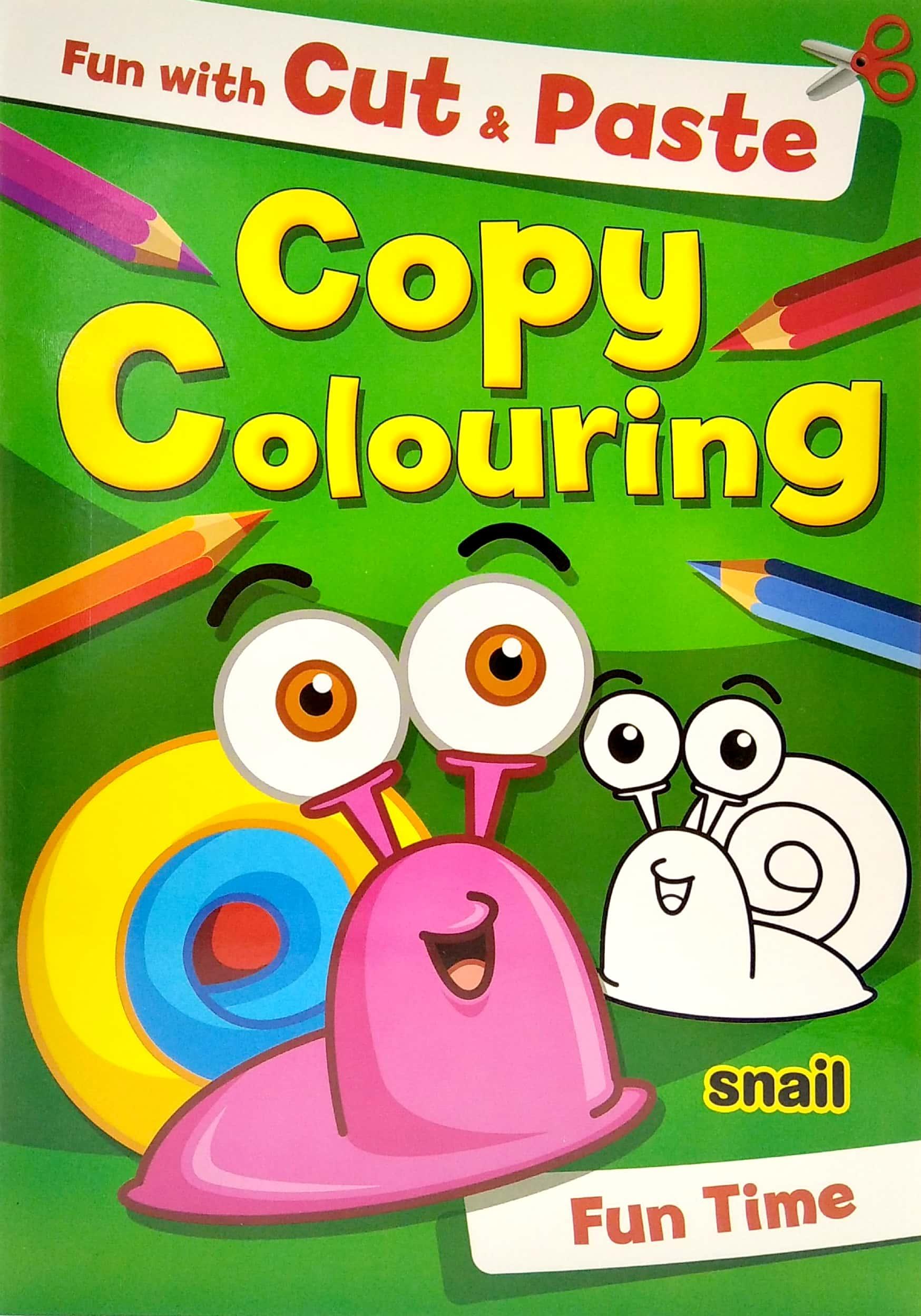 Fun With Cut &amp; Paste Copy Colouring: Snail Fun Time