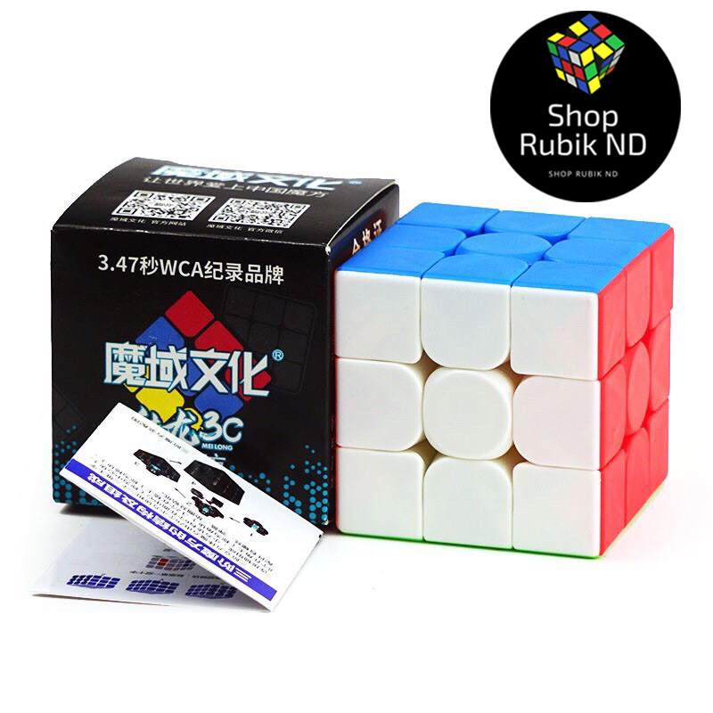 Rubik 3X3 MoYu MeiLong MFJS Stickerless - Tặng Đế Kê Rubik