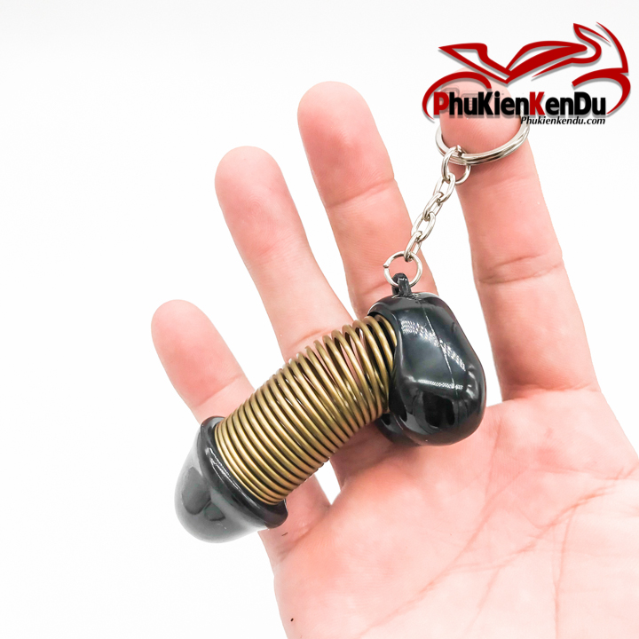 Móc khoá ciu lò xo, hài hước, độc lạ