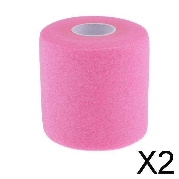 2xAthletic Elastic Tape Muscle Ankle Bandage for Sports - 7cm x 27M Pink