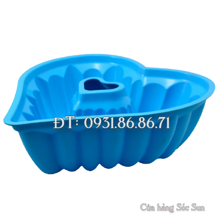 Khuôn silicon hình tim gợn sóng có lõi loại 30 cm - Mã số 1189