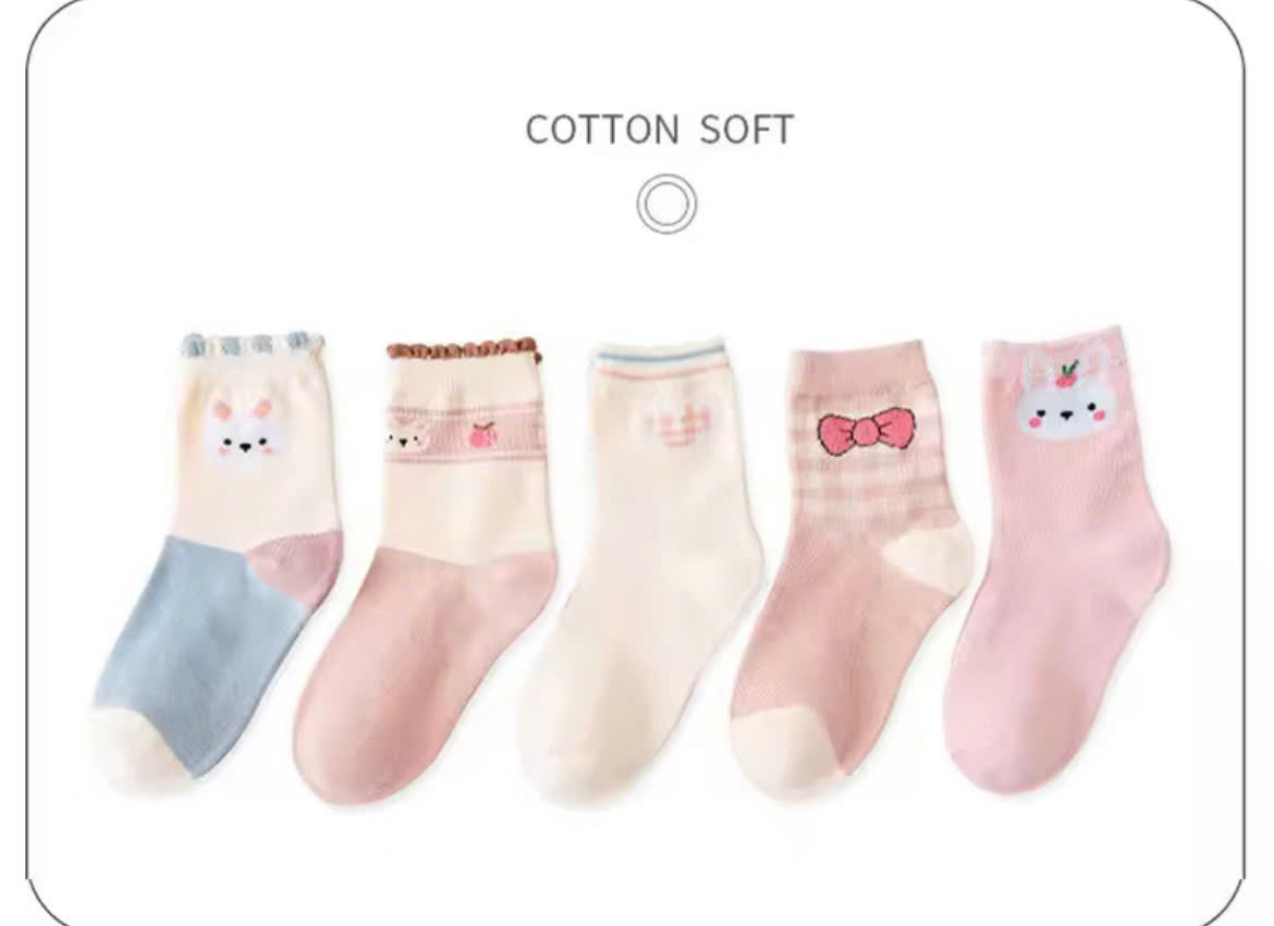 SET 5 ĐÔI TẤT VỚ 35 DỄ THƯƠNG TỪ 1-12 TUỔI DÀNH CHO BÉ GÁI