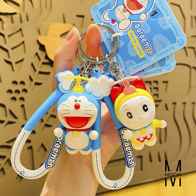 Móc khóa Mèo máy đầu đeo chong chóng bay