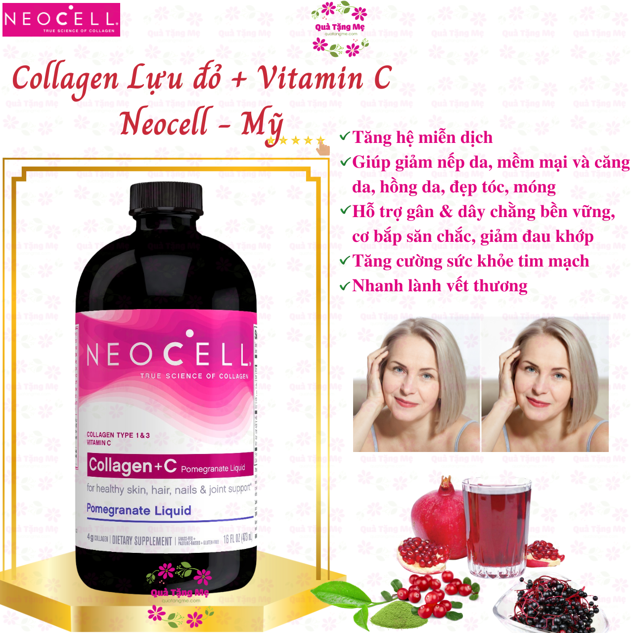 Collagen Neocell Type 1-3 Mỹ Hỗ trợ cang da, giảm nhăn da, giúp da, tóc, móng tay và khớp khỏe mạnh từ bên trong ra ngoài - QuaTangMe Extaste