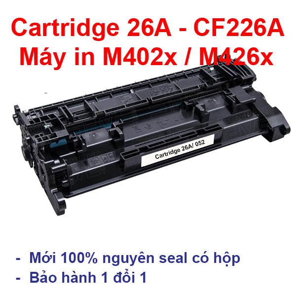 Hộp mực 26A hàng nhập khẩu - Dùng cho máy in HP LaserJet Pro M402n, M402d, M402dn, M402dne, M402dw, M426fdn, M426fdw, Canon LBP212dw, LBP214dw, MF426dw, MF424dw, MF421dw, LBP215x, MF429x - Cartridge CF226A mới 100% [Fullbox]