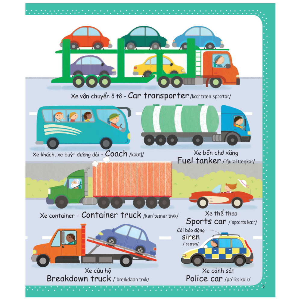 Cuốn Sách Từ Vựng Đầu Tiên Của Tôi - My First Word Book- Phương Tiện Giao Thông - Vehicles