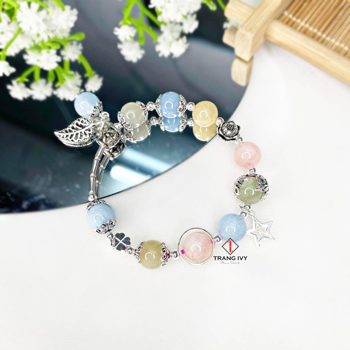 Vòng Beryl Mix Charm Bạc 925